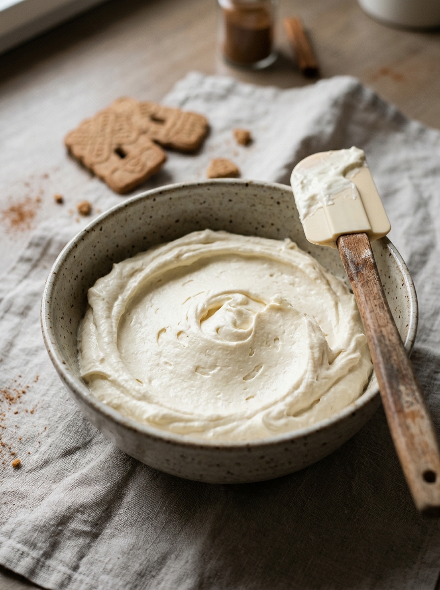 Mascarpone-Quark-Creme für ein Spekulatius Dessert im Glas
